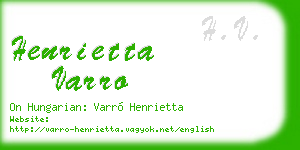 henrietta varro business card